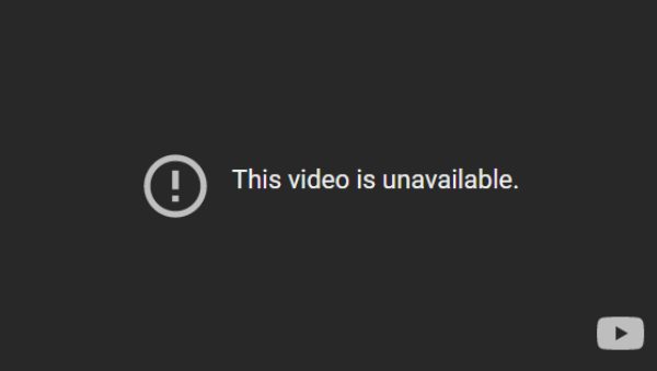 Niet beschikbare YouTube-video