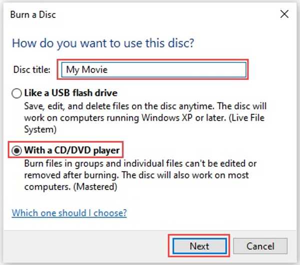 Windows Burn A Disc