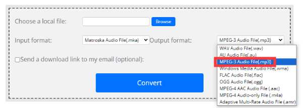 اختر ملفات تحويل Mp3