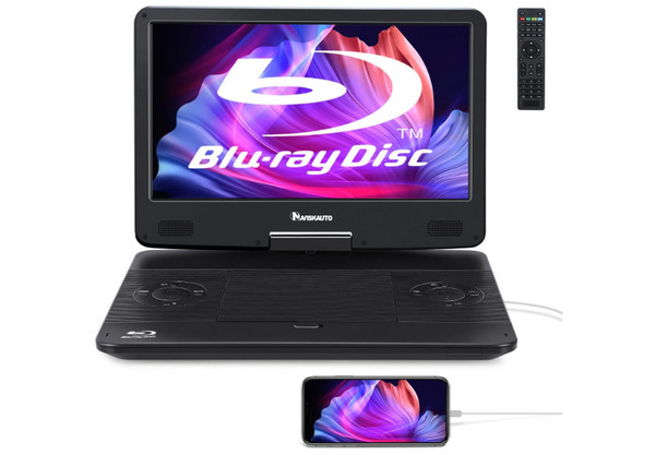 مشغل أقراص Blu Ray محمول Naviskauto مقاس 15.6 بوصة