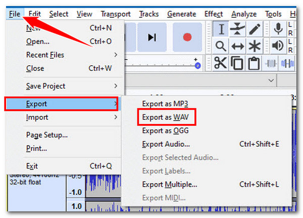 Audacity Export Wav