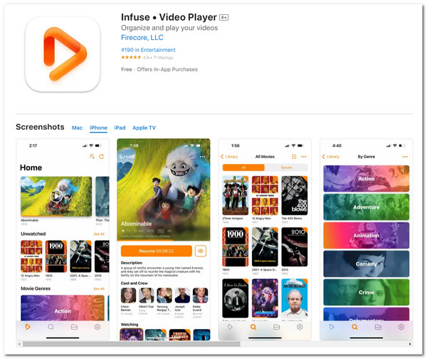 Infuse Video Player Interface