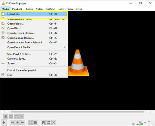 Vlc Abrir arquivo de vídeo