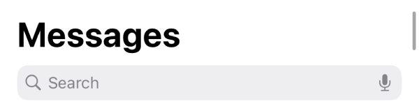 Zoekbalk voor berichten op iPhone