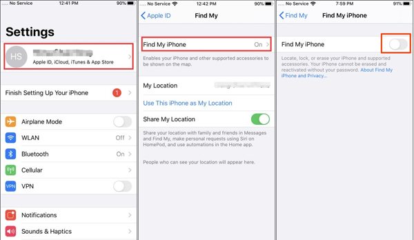 Disable Find My Ios13