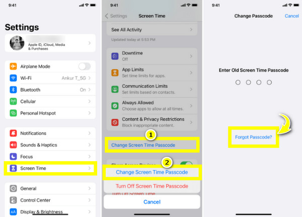 Reset Passcode Via Settings