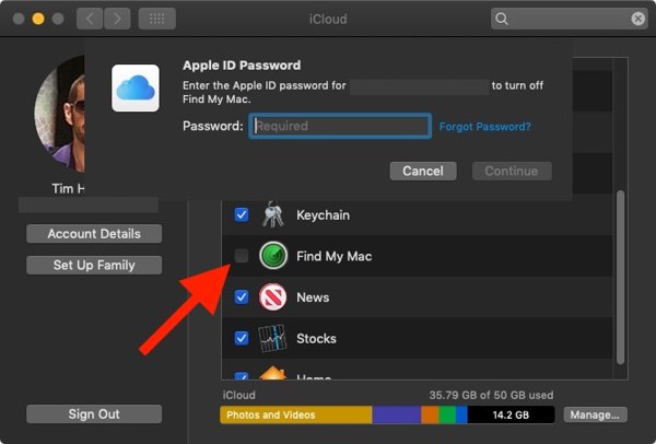 Turn Off Find My Mac