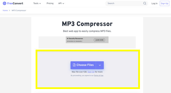 Freeconvert Compress Audio