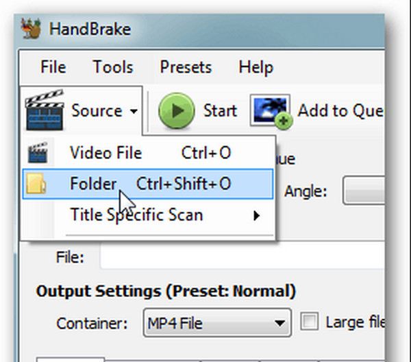 Handbrake Navigate DVD File