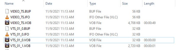 VOB File in DVD