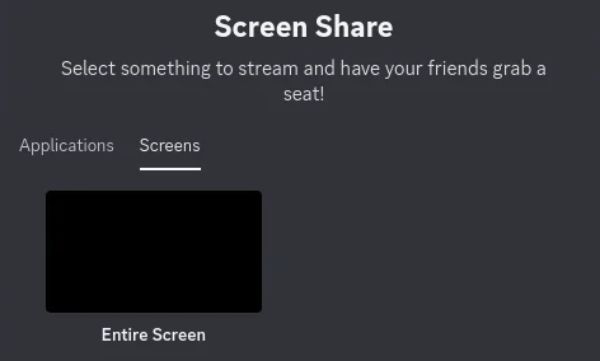 Discord Stream Black Screen