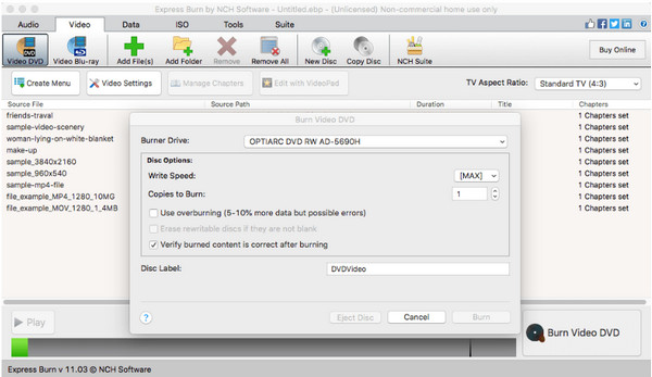 Express Burn DVD Authoring Software