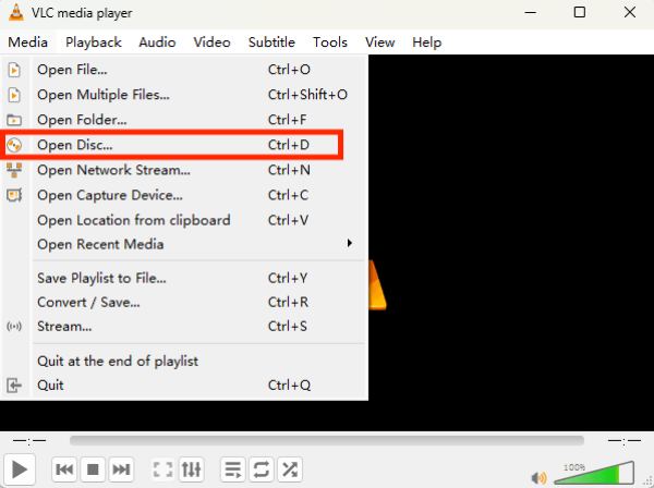 Open Disc VLC