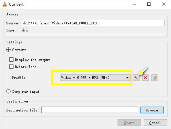 Vlc Select h265