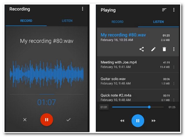 वॉयस रिकॉर्डर ऐप Easy Voice Recorder Pro
