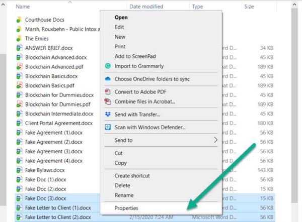 Windows File Explorer Properties